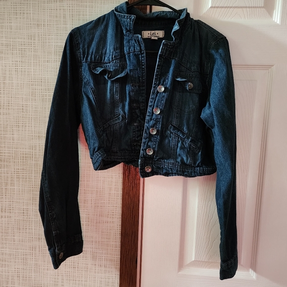 lei Jackets & Blazers - Cropped Jean Jacket